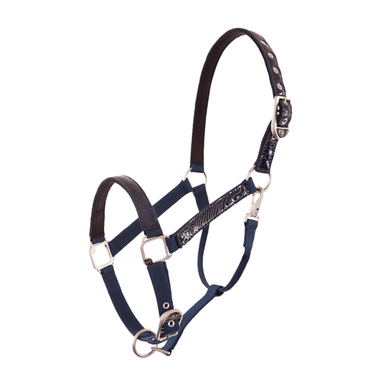 BR Croco Patent Halter  BR - Equestrian Fashion Outfitters