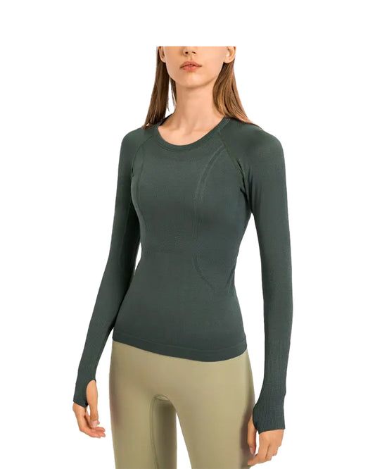 Cypress Seamless Long Sleeve Shirt Tops Elevated Equestrian - Equestrian Fashion Outfitters