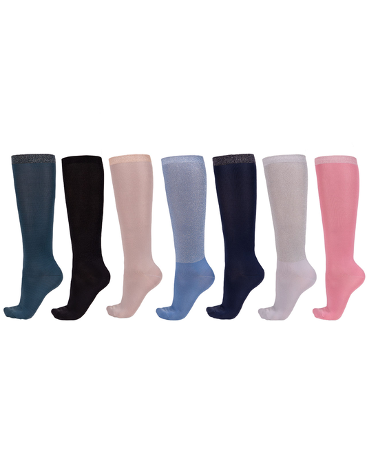 QHP 7 Day Knee Socks-Glitter