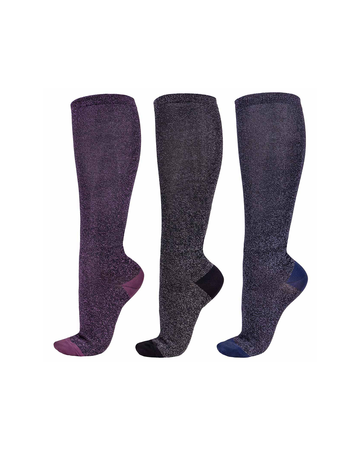 QHP Glitter Knee Socks (3-Pack)