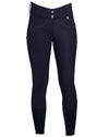 HKM Lauria Garrelli Arezzo Knee Patch Breeches in Navy on white background
