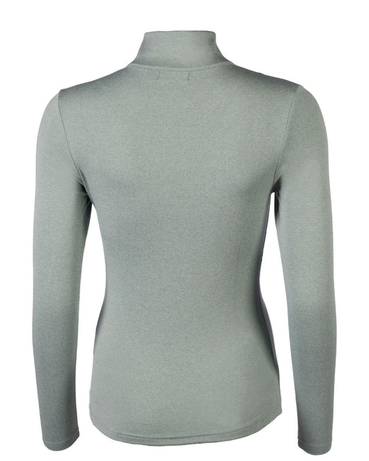 HKM Supersoft II Functional 1/4 Zip Shirt in sage on a white background