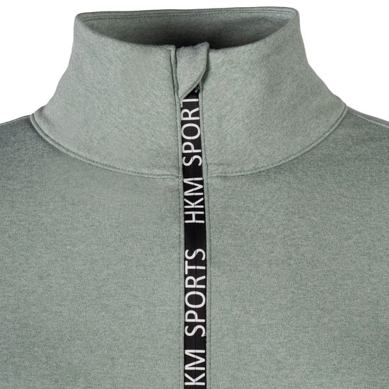 HKM Supersoft II Functional 1/4 Zip Shirt in sage on a white background