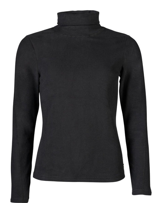 HKM black Eva Turtleneck Shirt on white background - equestrian fashion outfitters