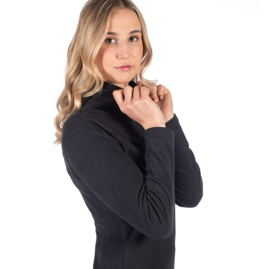 HKM black Eva Turtleneck Shirt on white background - equestrian fashion outfitters