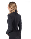 woman wearing HKM black Eva Turtleneck Shirt on white background - equestrian fashion outfitters