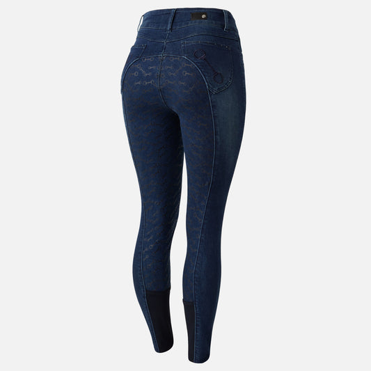 Horze Kaia Crystal Denim Breech Breeches Horze Equestrian - Equestrian Fashion Outfitters