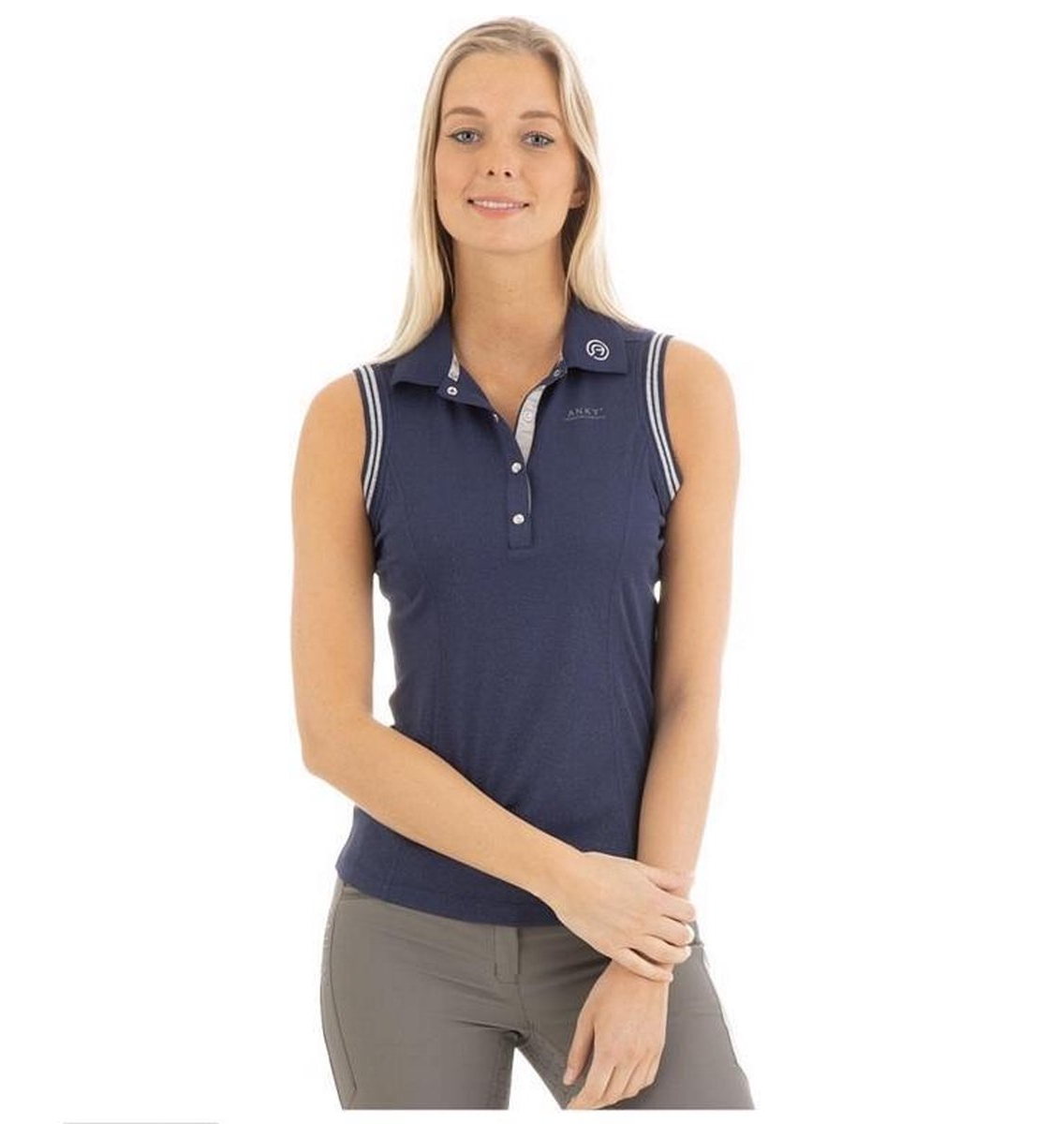 Anky Sleeveless Polo Shirt Tops Anky Technical - Equestrian Fashion Outfitters