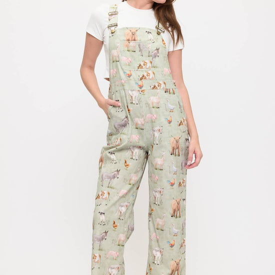 Farm Animals Print Overalls Apparel SM WARDROBE - Equestrian Fashion Outfitters