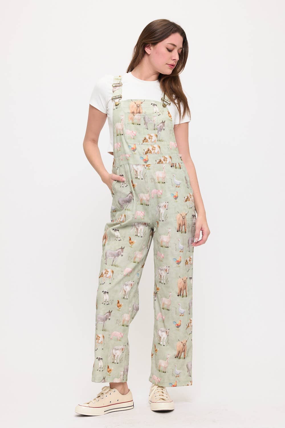 Farm Animals Print Overalls Apparel SM WARDROBE - Equestrian Fashion Outfitters