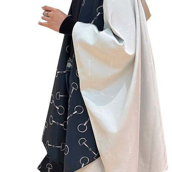 Horse Bit Reversible Rain Cape  Winding River - Equestrian Fashion Outfitters