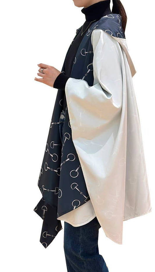 Horse Bit Reversible Rain Cape  Winding River - Equestrian Fashion Outfitters