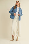 Rhinestone Horseshoe Denim Top  Cloud Ten - Equestrian Fashion Outfitters
