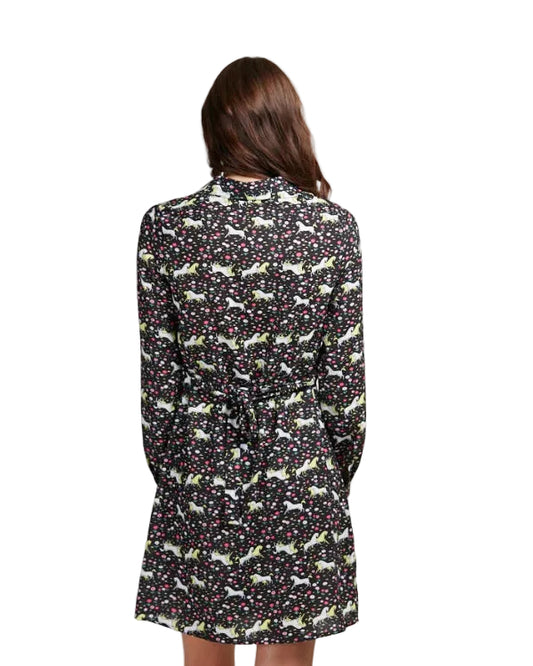 Floral Horse Print Shirt Dress  SM WARDROBE - Equestrian Fashion Outfitters