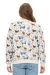 Floral Cows Print Sweatshirt Sweater SM WARDROBE - Equestrian Fashion Outfitters