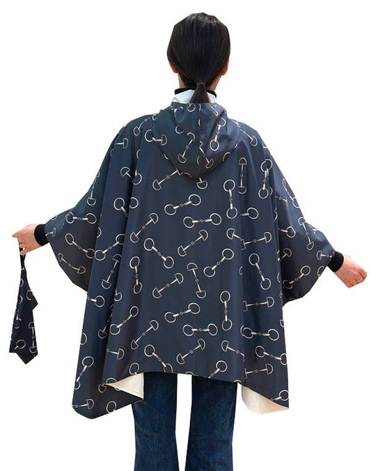 Horse Bit Reversible Rain Cape  Winding River - Equestrian Fashion Outfitters