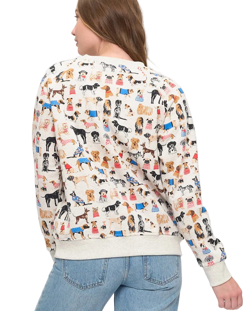 Colourful Dog Breeds Print Sweatshirt Sweater SM WARDROBE - Equestrian Fashion Outfitters