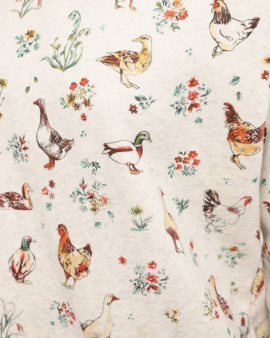 DUCKS AND CHICKENS FLORAL PRINT SWEATSHIRT  SM WARDROBE - Equestrian Fashion Outfitters