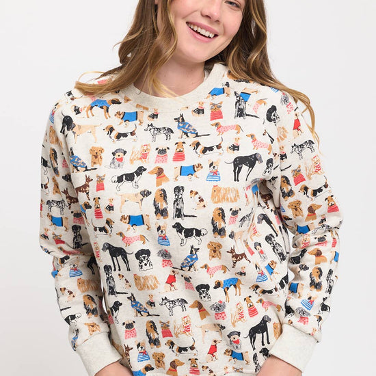 Colourful Dog Breeds Print Sweatshirt Sweater SM WARDROBE - Equestrian Fashion Outfitters
