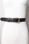 Horseshoe Gold Buckle Belt Belts Leto Accessories - Equestrian Fashion Outfitters