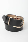 Horseshoe Gold Buckle Belt Belts Leto Accessories - Equestrian Fashion Outfitters