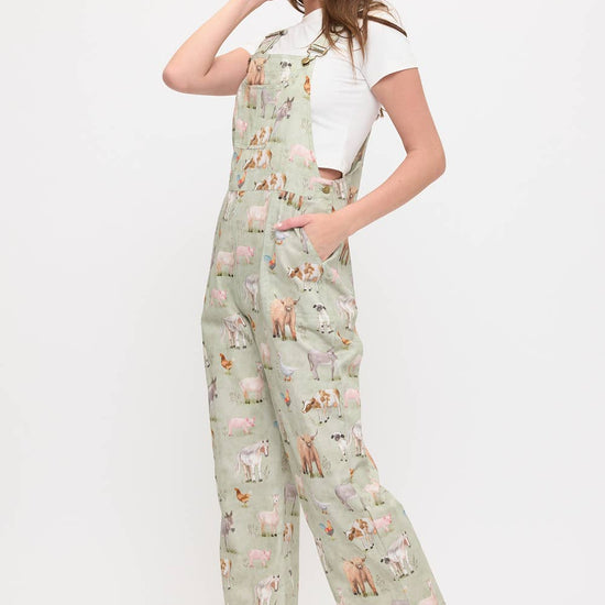 Farm Animals Print Overalls Apparel SM WARDROBE - Equestrian Fashion Outfitters