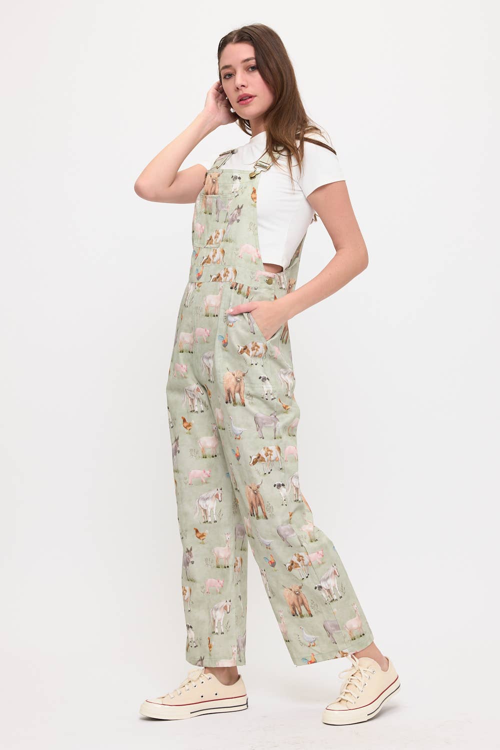 Farm Animals Print Overalls Apparel SM WARDROBE - Equestrian Fashion Outfitters