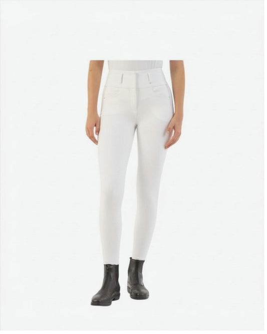 White pants worn by a person on a white background breeches equestrian fashion outfitters