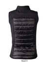 Black puffer vest with 'Basel II' branding on a white background equestrian fashion outfitters