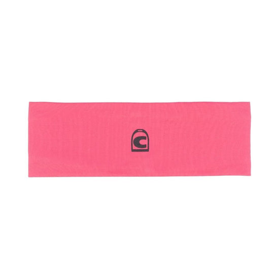 Pink headband with a logo on a white background Cavallo