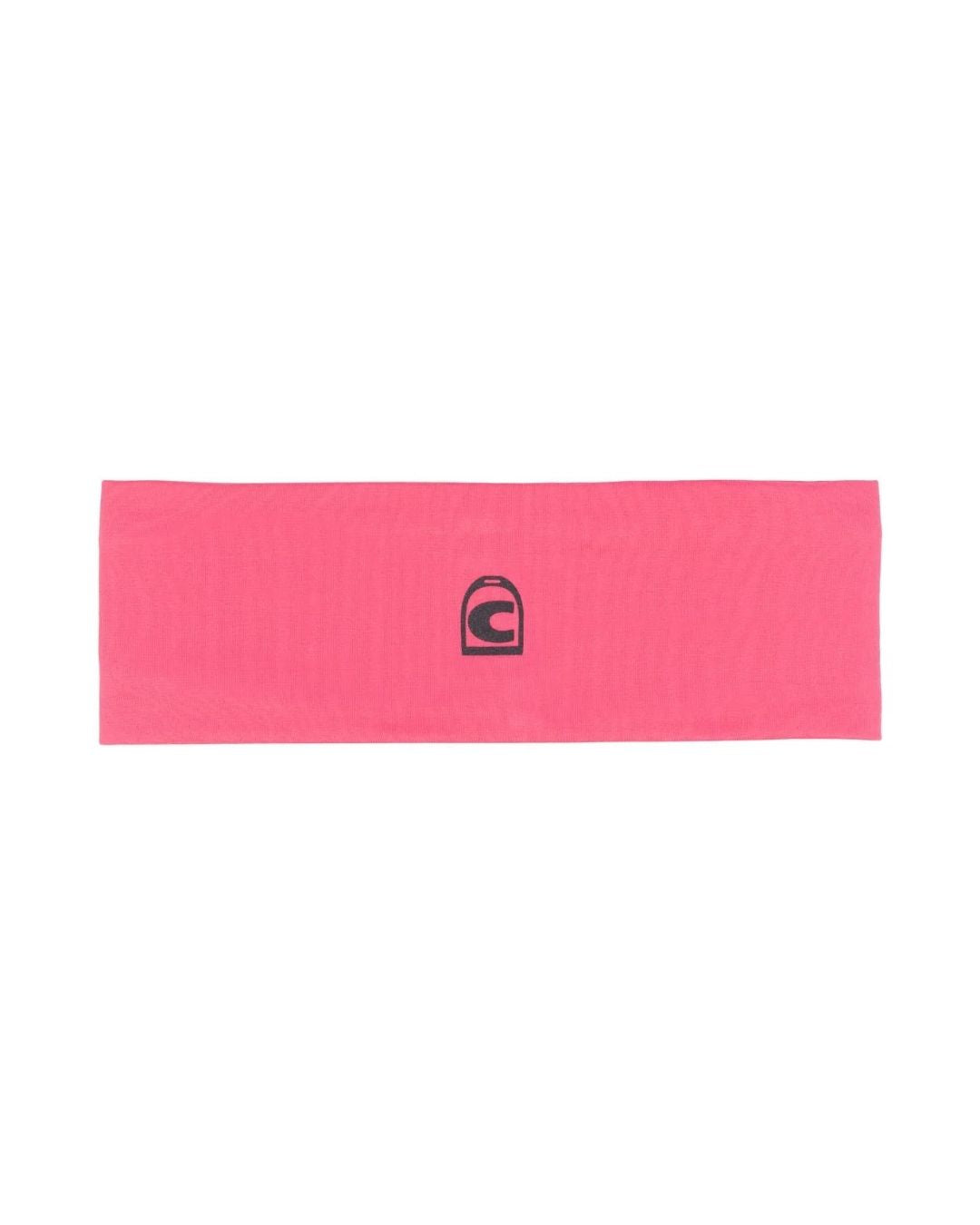 Pink headband with a logo on a white background Cavallo