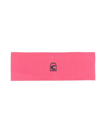 Pink headband with a logo on a white background Cavallo