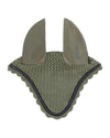 Green fly veil with ear flaps on a white background