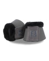 Grey bell boots on a white background equestrian fashion outfitters