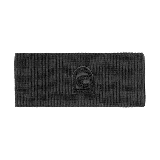 Black headband with a logo on a white background Cavallo