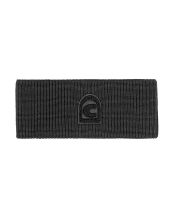 Black headband with a logo on a white background Cavallo