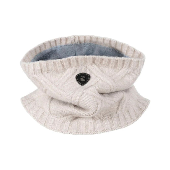Knitted neck warmer with a brand logo on a white background Cavallo