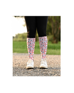boot sock canada in red and black on white background with workd eh! and Neigh equestrian fashion outfitters