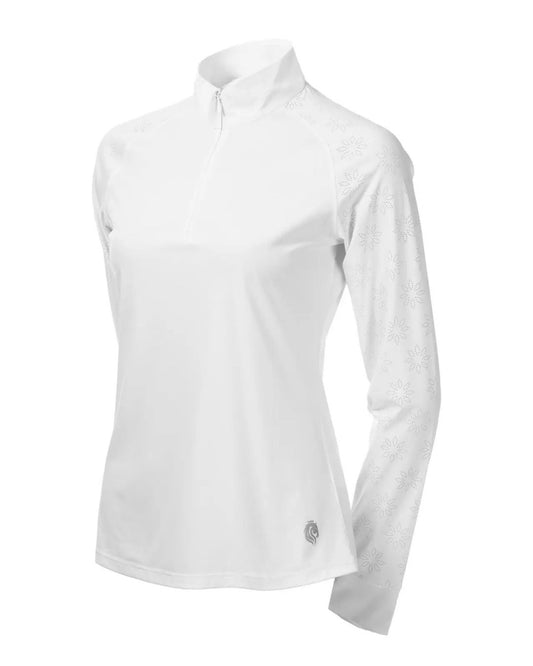 White long-sleeve shirt on a white background equestrian fashion outfitters