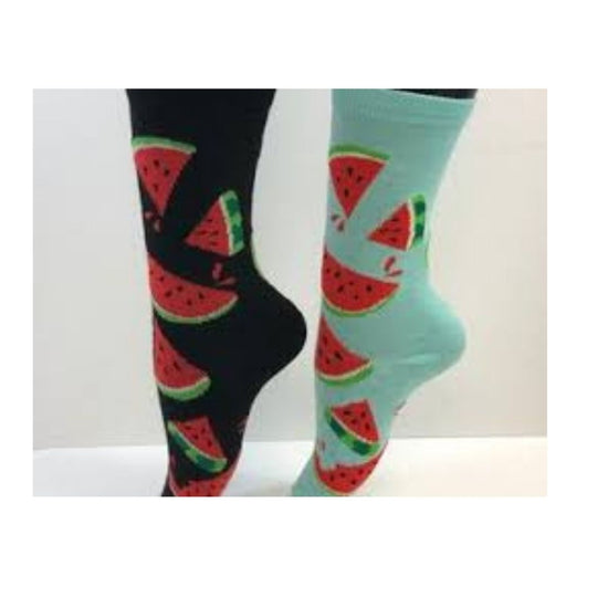 crew socks ladies watermelon on white background black and green socks equestrian fashion outfitters