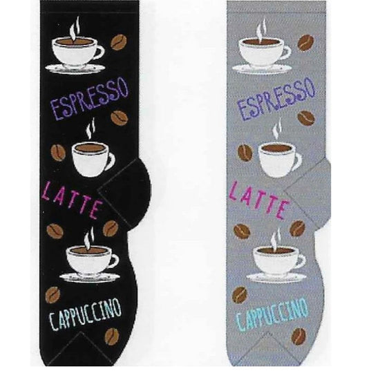 espresso late socks black grey coffee beans on white background cappuccino equestrian fashion outfitters