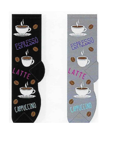 espresso late socks black grey coffee beans on white background cappuccino equestrian fashion outfitters