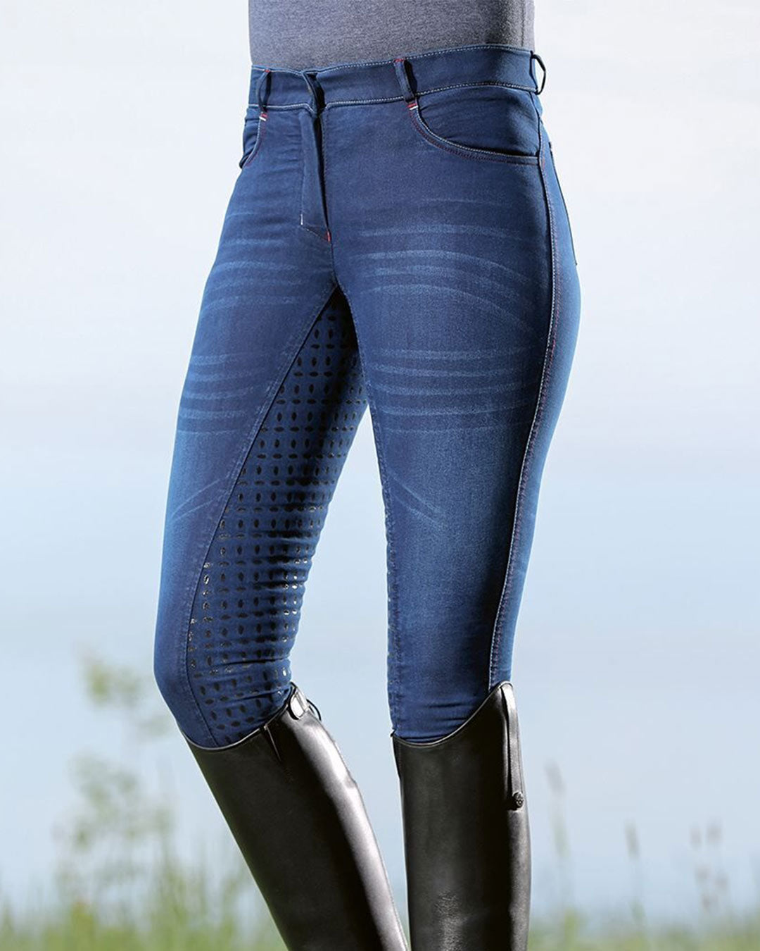 HKM Summer Denim FS Breeches Breeches HKM - Equestrian Fashion Outfitters