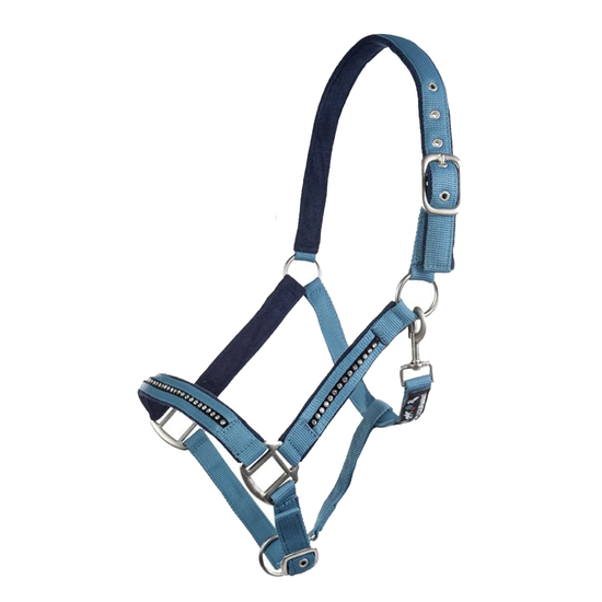 HKM Soft Padded Crystal Halter & Lead Horse Halters HKM - Equestrian Fashion Outfitters