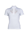 White HKM shirt with decorative collar on a white background equestrian Fashion Outfitters