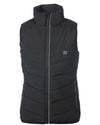 HKM Childrens Black heated vest with logo on a white background equestrian fashion outfitters