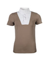 Brown shirt with white collar on a white background Equestrian fashion outfitters