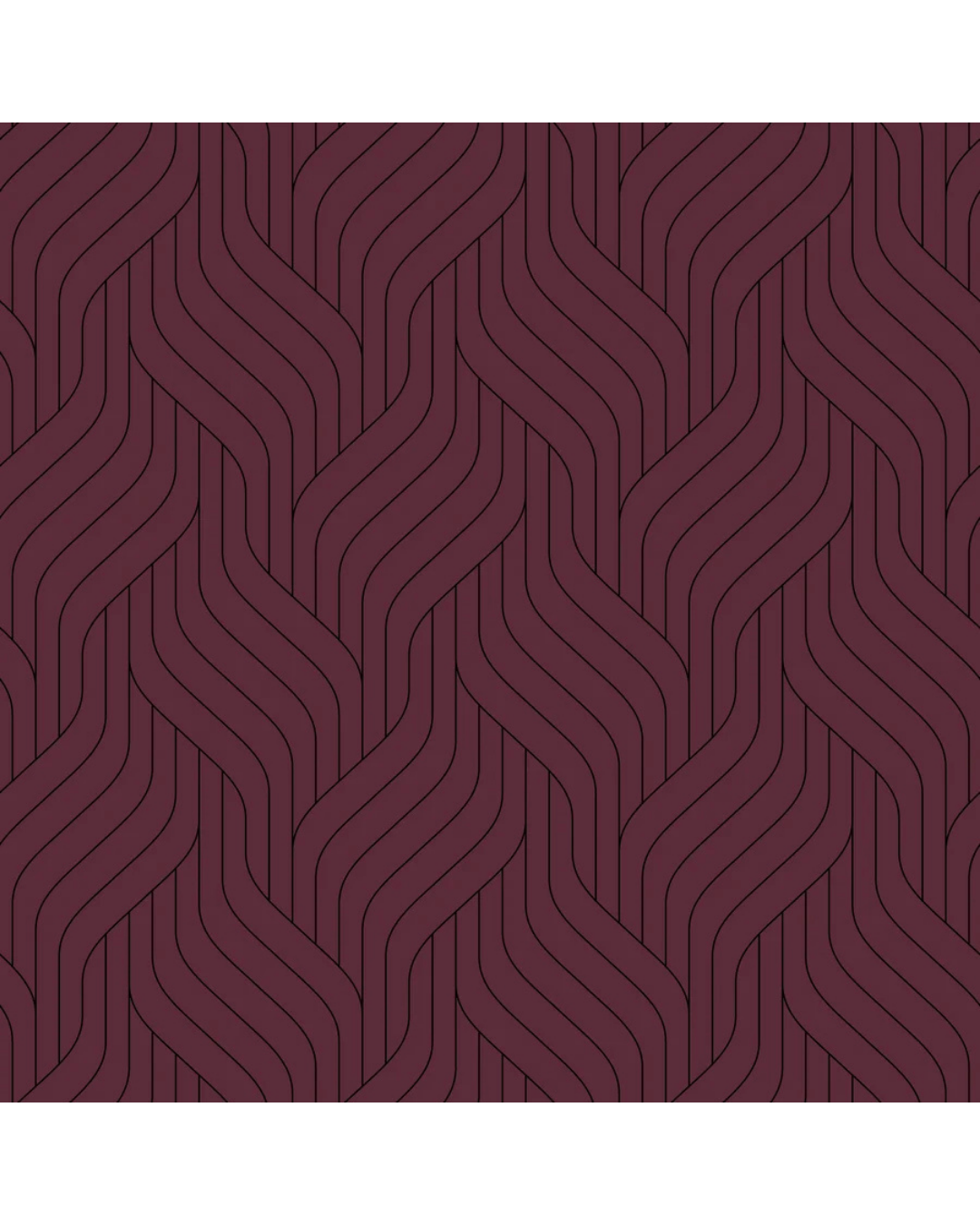 A close-up of a repeating wavy geometric herringbone pattern in deep burgundy oxblood equestrian fashion outfitters