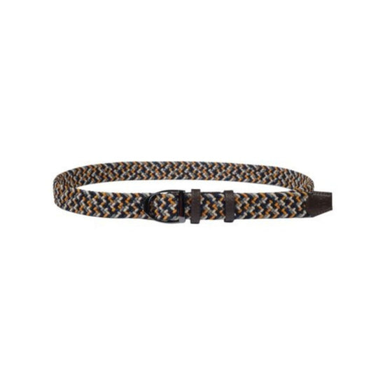 Woven belt with a black buckle on a white background equestrian fashion outfitters