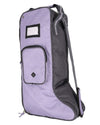 Purple and gray boot bag with a diamond pattern on a white background Equestrian fashion outfitters
